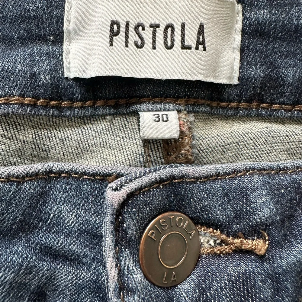 Pistola | Arielle Revolve Mid Rise Dark Wash Stretchy Skinny Jeans 30 - Picture 2 of 5